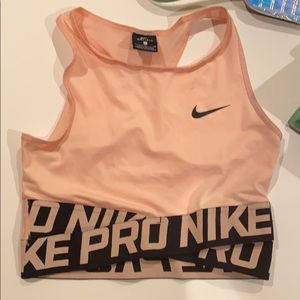 Nike fit pro salmon sports bra